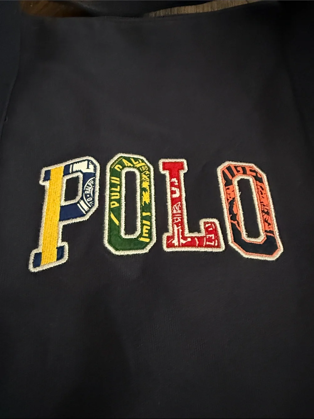 Polo Ralph Lauren Navy Blue Canvas Embroidered POLO Duffel Bag